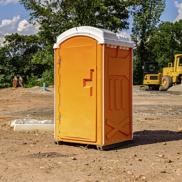 how often are the portable restrooms cleaned and serviced during a rental period in Franklin Furnace